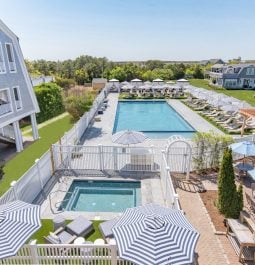 pools outside resort in martha's vineyard