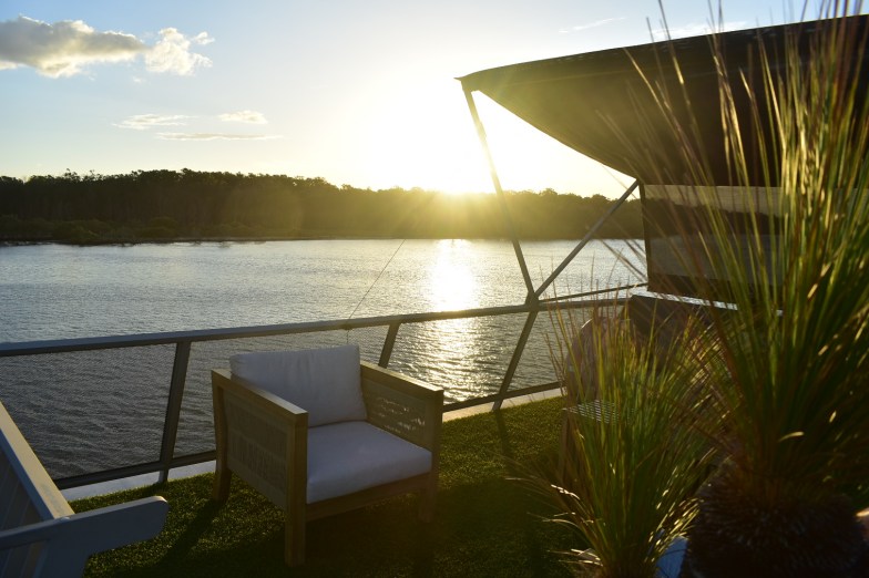 Sunset from the top deck