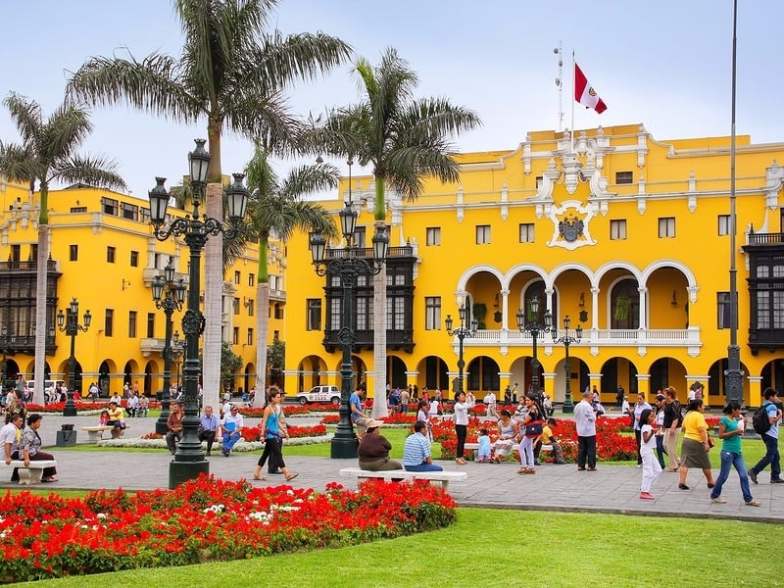 Plaza Mayor in Historic Center in Lima 