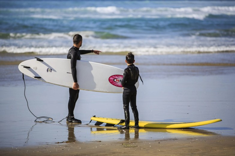 Surfing lessons in San Diego