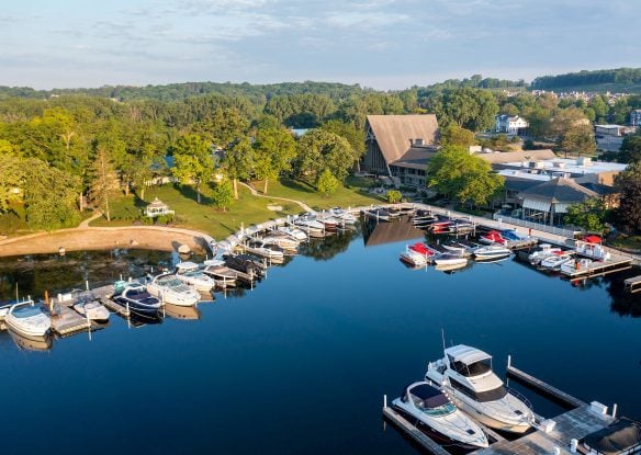 aerial view of The Abbey Resort