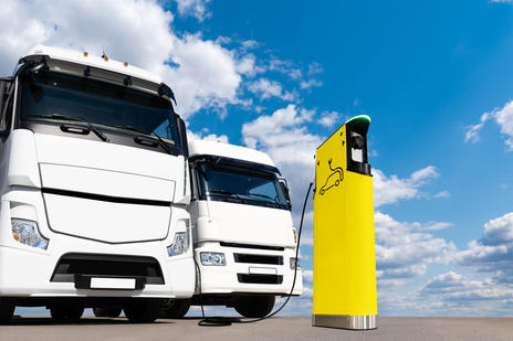 Electric trucks charging