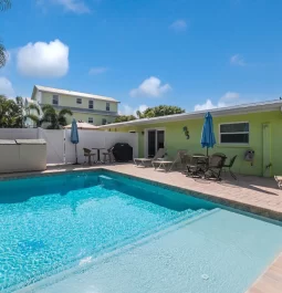 green house with outdoor pool